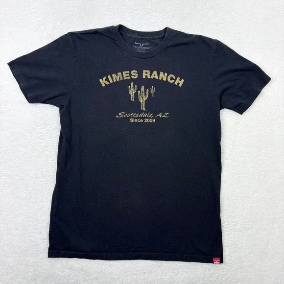 Kimes Ranch Mens Graphic T-Shirt Black Scottsdale AZ Cactus Size M 4653 - Picture 2 of 7